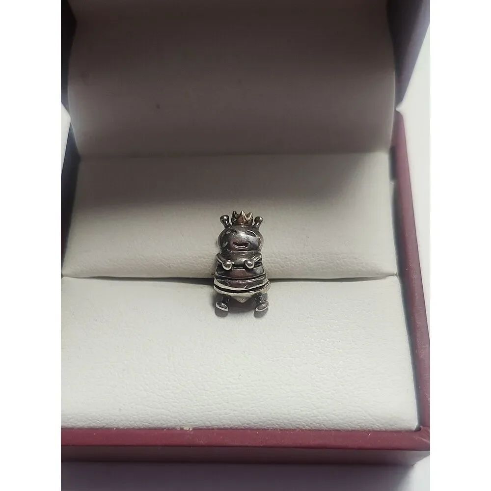 Pandora Sterling Silver Queen Bee Charm with 14K Gold Accent/Crown - Retired